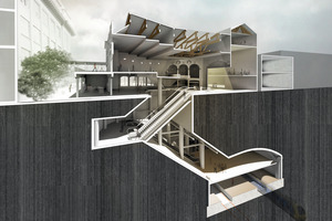 Kathryn Collins' design for a railway station near the Mercury Theatre in Auckland's Karangahape Rd precinct. Photo / Supplied