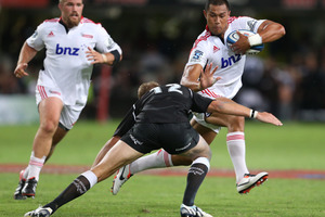 Robbie Fruean proved a handful for the Crusaders against the Sharks. Photo / Getty Images