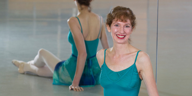 Penelope Ryder-Lewis preparing for her class at the NZ School of Dance, Wellington. Photo / Mark Mitchell