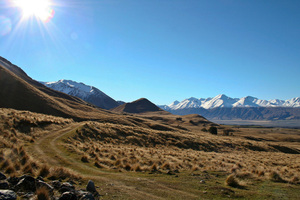 Mesopotamia Station near Geraldine, looking toward the Southern Alps. Photo / Supplied