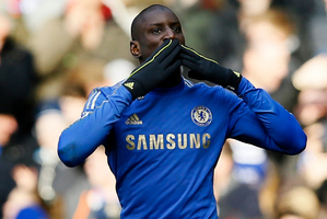 Demba Ba was the sole goal scorer in Chelsea's 1-0 FA Cup triumph over Manchester United. Photo / AP