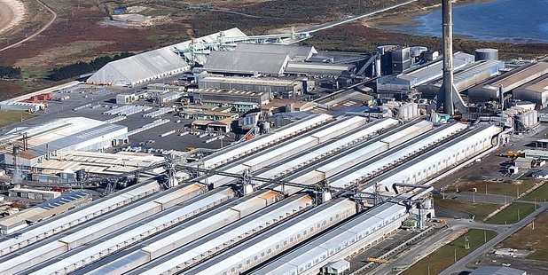 Rio Tinto's Tiwai Point uses one seventh of New Zealand's electricity output. Photo / Supplied