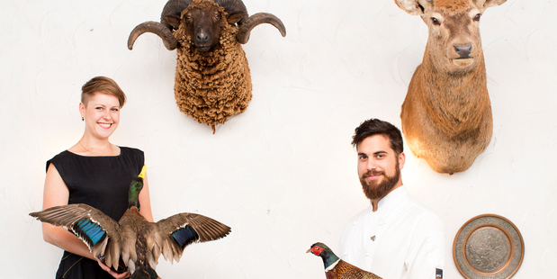 Rebecca Smidt and Dariush Lolaiy from game restaurant Cazador. Photo / Babiche Martens