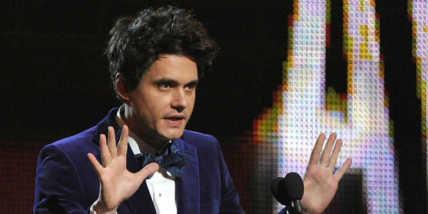 John Mayer on stage at the Grammy Awards. Photo/AP