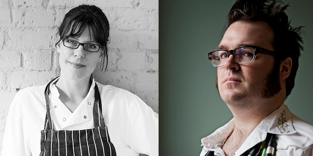 Chef Anna Hansen and comedian Jarred Christmas. Photos / Supplied, Alfie Hitchcock