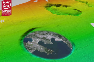Gas release from the larger pockmarks may have been sudden and possibly even violent. Image / GNS Science