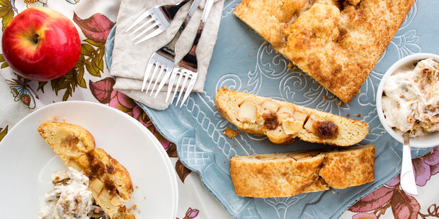 Apple and date strudel. Photo / Babiche Martens