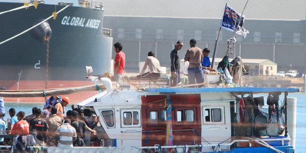 The fishing boat carrying 66 Sri Lankans was flying the New Zealand flag. Photo / Perth Sunday Times