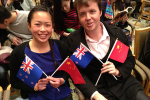 Davina Lach and Tony Fiddis are both Victoria University students who are studying at Peking University in Beijing. Photo / Audrey Young