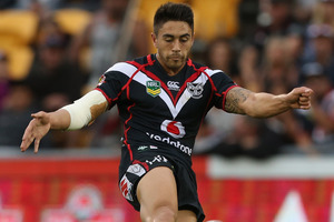 Shaun Johnson believes the Warriors must work on building pressure. Photo / Getty Images