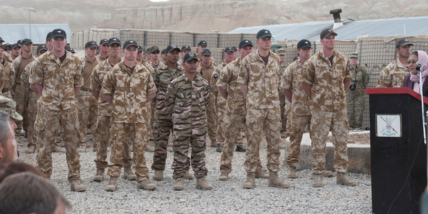 The official closing ceremony of the Kiwi base in Bamiyan. Photo / Supplied