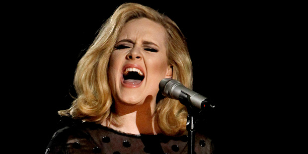 Adele performing at the Grammy Awards in Los Angeles. Photo/AP