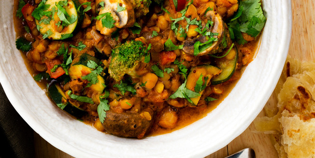 Mixed vegetable dahl. Photo / Babiche Martens