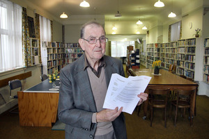 Upper Riccarton War Memorial Library chairman Arthur Woods. Photo / Geoff Sloan
