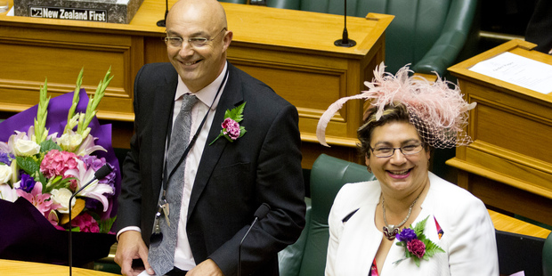 Green co-leader Metria Turei and MP Kevin Hague in the House for the final reading of the Marriage Amendment Bill at Parliament. Photo / Mark Mitchell