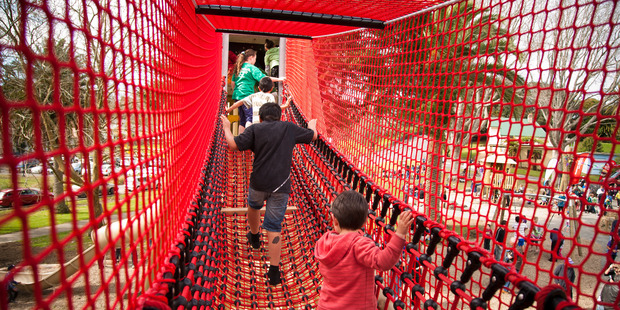 The Tui Glen Tree Top children's playground at Tui Glen Reserve, Henderson. Photo / Supplied