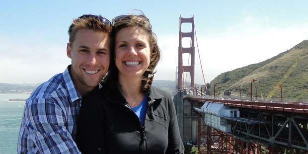 Recently married couple Patrick and Jessica Downes were both injured in the Boston marathon bombing. Photo / Supplied