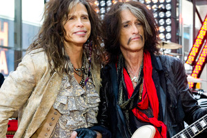 Aerosmith's lead singer Steven Tyler (left) and guitarist Joe Perry. Photo / AP