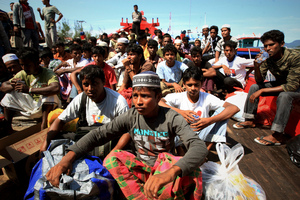People smuggling was not an offence in New Zealand unless the people arrived until October 2001. Photo / AP