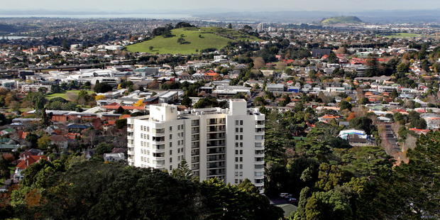 The outcry over The Pines, a multi-storey apartment block on Mt Eden, led to the protection of volcanic views. Photo / APN