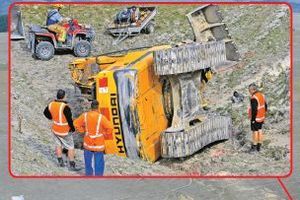 A local farmer helped keep a digger operator alive while he lay critically injured and trapped in his excavator for more than an hour, after it rolled 10-15m down a bank. Photo / Hawke's Bay Today