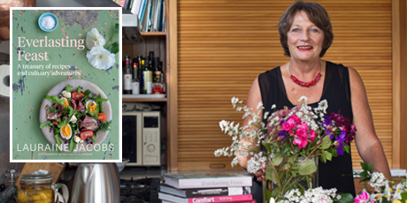 Cookbook author Lauraine Jacobs in her kitchen at home. Photo / Richard Robinson, Supplied