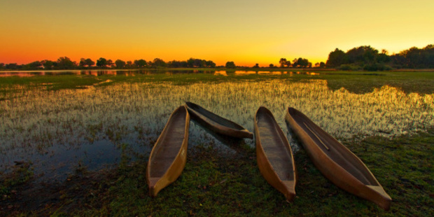 Sunrise over the Okavango Delta, Botswana. Photo / Thinkstock