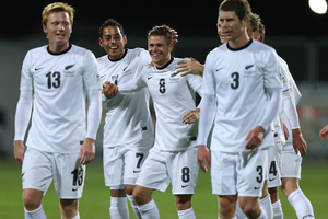The All Whites players are adamant where they want November's home leg of the inter-continental World Cup playoff to be played. Photo / Getty Images.