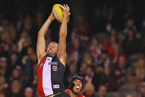 Jarryn Geary in action for St Kilda. Photo /Getty Images