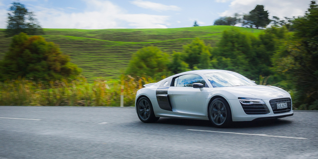The Audi R8 V10 Plus is not for the fainthearted. Photo / Ted Baghurst