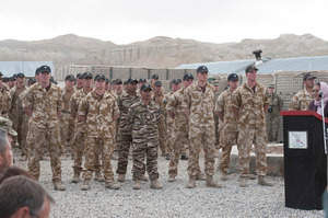 Official closing ceremony of Kiwi Base in Bamiyan, Afghanistan. Photo / NZ Defence Force