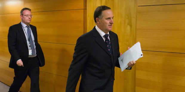 Prime Minister John Key and Kevin Taylor. File photo / Mark Mitchell