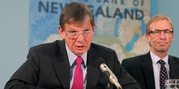 Reserve Bank Governor Graeme Wheeler, left, with Deputy Governor Grant Spencer. Photo / Mark Mitchell