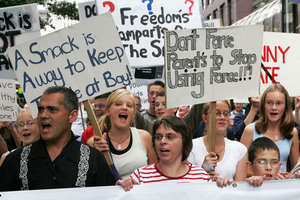 Protests were held when the Anti Smacking Bill passed in 2007, but fears of rampant prosecutions have proven unfounded, File photo / NZ Herald