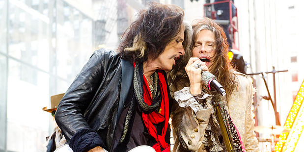 Steven Tyler, right, and Joe Perry of Aerosmith. Photo/AP