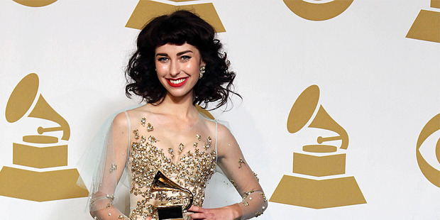 Kimbra at the Grammy Awards. Photo/AP