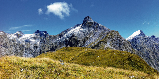 Mt Hart from Mackinnon Pass. Photo / Justine Tyerman