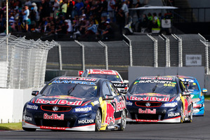 Jamie Whincup's rivalry with Mark Winterbottom started during the round in Pukekohe. Picture / Getty Images