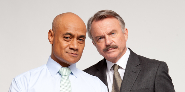 Oscar Kightley and Sam Neill star in TV3's new crime drama, Harry. Photo / Supplied