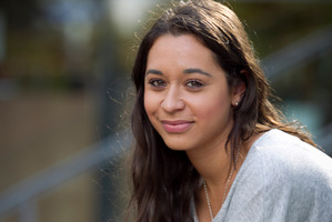 Student Anitra Nieuwelaar, 23, says technology offers a means of doing anything more quickly. Photo / Natalie Slade