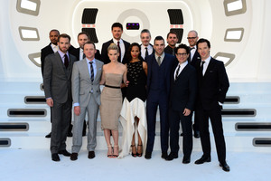 The 'Star Trek: Into Darkness' cast pose for a group shot on the red carpet during the UK premiere. Photo / Supplied