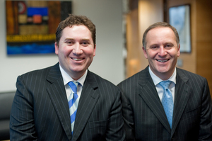 Aaron Gilmore, left, may have threatened to use his influence with Prime Minister John Key to sack a waiter. Photo / Supplied