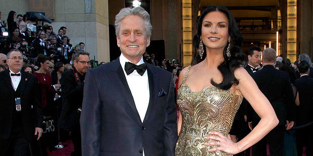 Michael Douglas and Catherine Zeta-Jones at the Oscars. Photo/AP