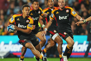 Tim Nanai-Williams scored a try in each half and saved a certain Sharks' score when sprinting back in defence. Photo / Getty Images