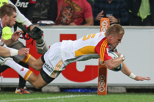 Gareth Anscombe remains the competition's top points scorer with 163 points. He has scored five tries and made 13 linebreaks. Photo / Getty Images