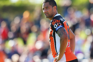 A 19=year old Benji Marshall made his name with the Tigers in a seven-a-side league tournament in 2004. Photo / Getty Images.