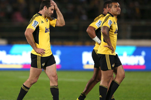 The Hurricanes are likely to be without captain Conrad Smith (L) for next Saturday's clash with the Cheetahs in Bloemfontein. Photo / Getty Images.
