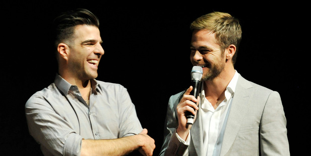 Zachary Quinto, left, and Chris Pine. Photo / AP
