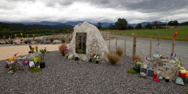 The Pike Families Memorial, in memory of the 29 miners killed in the Pike River coal mine disaster. Photo / NZ Herald