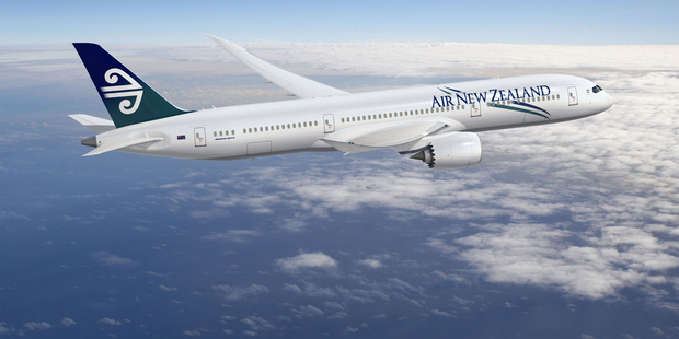 A computer generated image of the new Dreamliner 787-9 in Air New Zealand livery. Image / Supplied